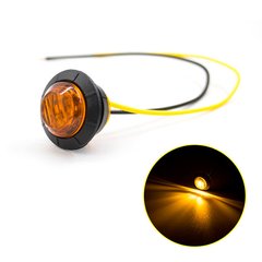 Ліхтар LED габаритний круглий 12В-24В діам 27 мм IP67 помаранчевий