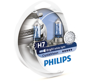 Комплект галогеновых ламп PHILIPS 12972CVSP H7 55W 12V PX26d Cristal Vision+2xW5W