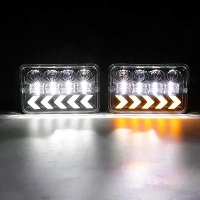 LED фара с DRL 40W 4x10W комплект 2 шт четкая свето-теневая граница 6700 LM 10-30V 6000K