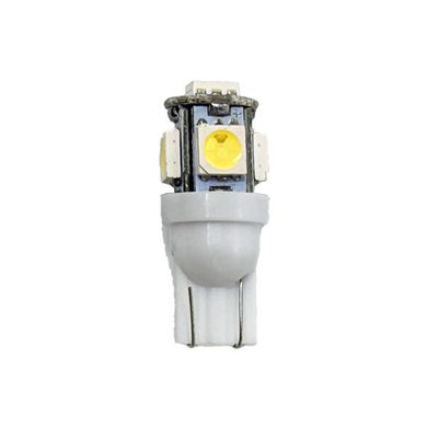 LED Лампа безцокольна T10 W5W 12V-5050-5smd (повороти, габарити, підсвітка номера)