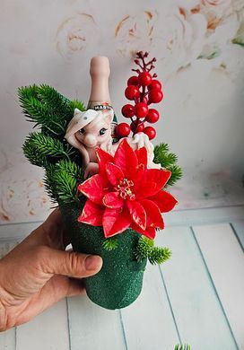 Сувенир из мыльной основы Букет новогодний лошадка