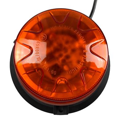 LED Маячок проблесковый 12В/24В оранжевый светодиодный на магните питание от прикуривателя.