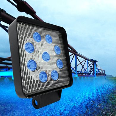 LED фара для опрыскивателей синий свет 27W (9 x 3W) 1600 люмен