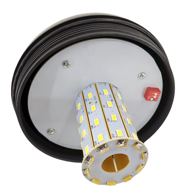 Проблесковый маячок LED мигалка 20W 40x0.5W 128х200 мм крепеж на штырь (на John Deere и др.)