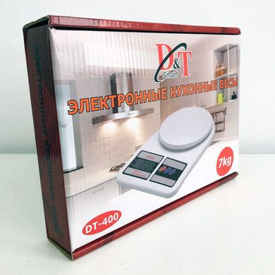 Ваги кухонні до 10 кг електронні Domotec SF-400 з LCD-дисплеєм білі