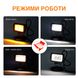 LED фара 15W з чітким світловим кордоном та ДХВ 80х50 мм - біле жовте світло та габарити  5W х 3 + DRL