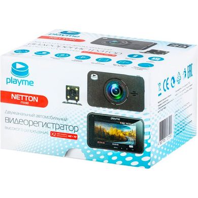Відеореєстратор Playme Netton - 2 камери, FullHD, матриця Sony, дисплей 3", режим парковки