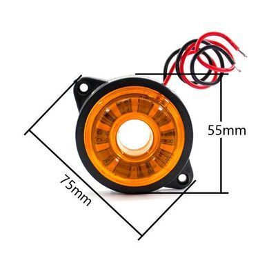 Ліхтар LED габаритний 12В-24В 10 діодів 75х55х20 мм IP67 помаранчевий