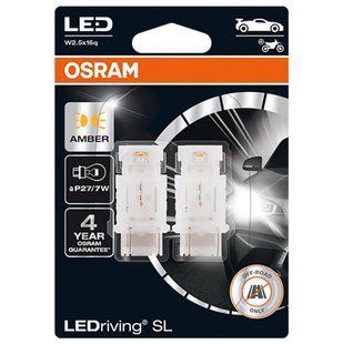 Комплект світлодіодних ламп OSRAM LEDriving SL 3157DYP-02B PY27/7W W2,5x16q 12V Amber (2 шт)