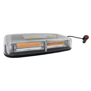 Проблисковий LED-маячок на дах на магніті 8 програм 12V / 24V (310х163х60 мм) Прозорий корпус