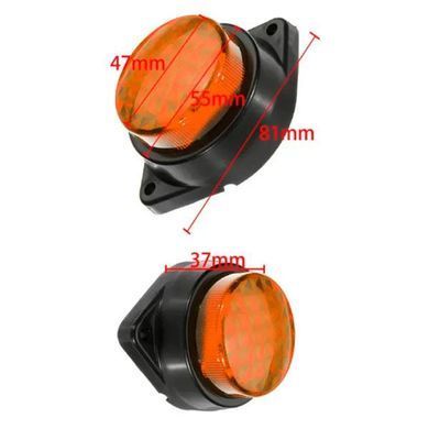 Фонарь LED габаритный 12В-24В 6 диодов 81х55х31 мм IP67 оранжевый