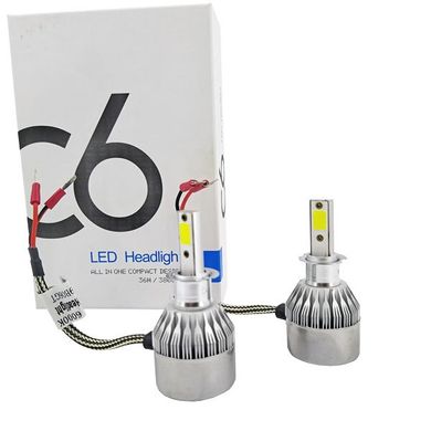 Комплект LED ламп C6 HeadLight H3 12v COB