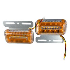 Ліхтар LED габаритний 24V помаранчевий та світло, що біжить 104х86х20 мм