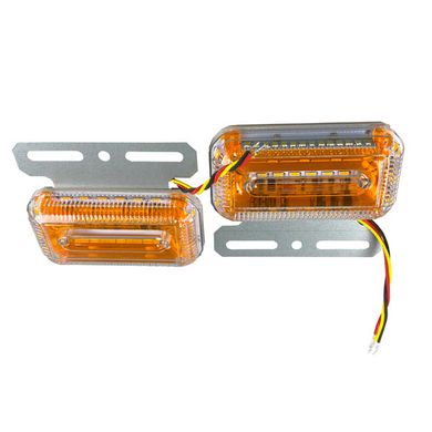 Фонарь LED габаритный 24V оранжевый, "бегущий" свет 104х86х20 мм