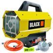 Газова теплова гармата BLACK 30 кВт (дуйка) &mdash; Потужний обігрівач до 300 м&sup2; + Шланг и Редуктор (Польща)