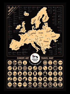 Скретч-мапа Шедеври Європи від Mandrivna Ptakha