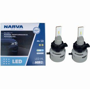 Комплект світлодіодних ламп NARVA HIR2 Range Power Advanced +100% 6000K 12/24V (181868100)