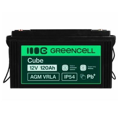 Акумуляторна батарея Green Cell AGM 12V 120Ah VRLA IP54 для котла та безперебійника