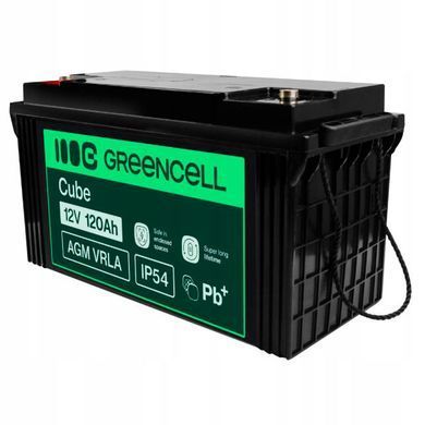 Акумуляторна батарея Green Cell AGM 12V 120Ah VRLA IP54 для котла та безперебійника