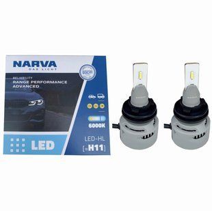 Комплект світлодіодних ламп NARVA H9/H11 Range Power Advanced +100% 6000K 12/24V (181848100)
