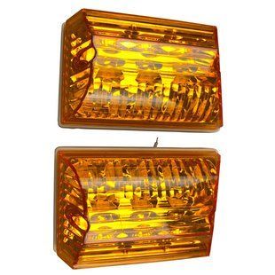 Ліхтар LED габаритний 12V жовто-біле світло IP67 102х87 мм