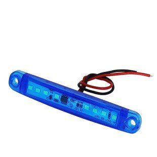 Ліхтар LED габаритний 24V синій IP67 100х15 мм з кріпленням