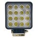 LED фара 48W 16x3W широкий луч, квадратный корпус 3500 LM LED фара рабочая квадратная 48W, 16 ламп, 10-30V