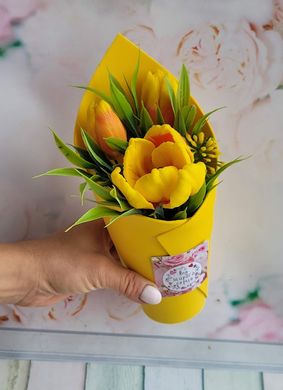 Мило ручної роботи Букет тюльпани в стакані