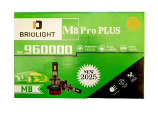 Комплект світлодіодних ламп M8 PRO HB4 9006 (P22d) 55W Canbus 6000K 12000Lm 12/24V