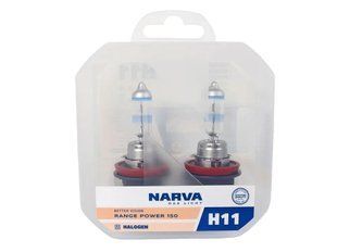 Комплект галогенових ламп Narva H11 12V 55W PGJ19-2 RANGE POWER +150% 2pcs/set