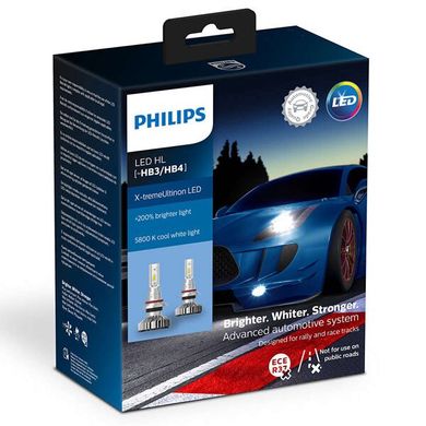 Комплект диодных ламп PHILIPS 11005XUWX2 HB3/HB4 X-tremeUltinon +200%
