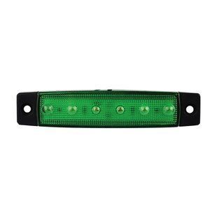 Фонарь LED габаритный 24V зеленый IP67 92х20х10 мм с креплением