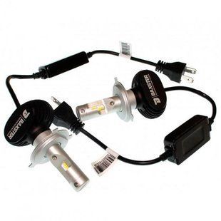 Комплект LED ламп BAXSTER S1 H4 6000K 4000lm CAN+EMS з радіатором Gen3