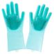 Силиконовые варежки Magic Silicone Gloves Pink для уборки чистки мытья посуды для дома бирюзовые