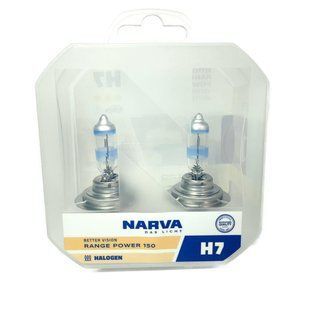 Комплект галогенових ламп Narva H7 12V 55W PX26d RANGE POWER +150% 2pcs/set