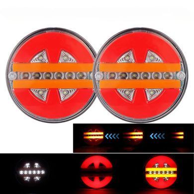 Фонарь LED задний 12В-24В 137х40 мм "Гамбургер" круглый 5.4"