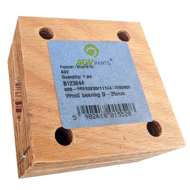 Підшипник дерев'яний Deutz-Fahr Claas d=25 мм 80х80 мм 6233230 1110413080600 AGV Parts (Польща) Дойц