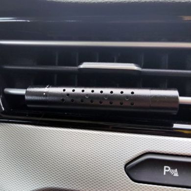 Ароматизатор в автомобиль Elegance черный - алюминиевый корпус, сменный элемент