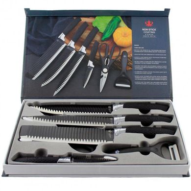 Набір кухонних ножів із сталі 6 предметів у подарунковій упаковці Genuine King