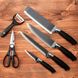 Набор кухонных ножей из стали 6 предметов в подарочной упаковке Genuine King