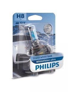 Галогеновая лампа PHILIPS 12360WVUB1 H8 WhiteVision ultra +60% (3800K) B1