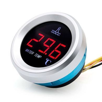 Указатель температуры электронный с датчиком 12-24V D=47-62 мм (термопара)