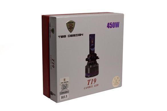 Комплект світлодіодних ламп TBS Design T19 H11 (PGJ19-2) Canbus 45W 9-32V 6000K