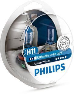 Комплект галогеновых ламп PHILIPS 12362DVS2 H11 55W 12V PGJ19-2 Diamond Vision