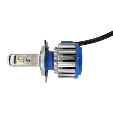 Комплект LED ламп TurboLed T1 H4 6000K 50W 12/24v CanBus з активним охолодженням