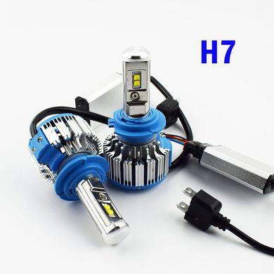 Комплект LED ламп TurboLed T1 H7 6000K 50W 12/24v CanBus з активним охолодженням