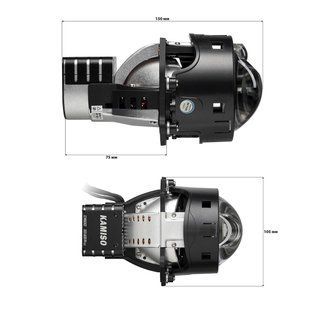 Комплект світлодіодних лінз Kamiso (Aozoom) AAPD10-02 Bi-LED LASER 5500K GEN4 51/69W